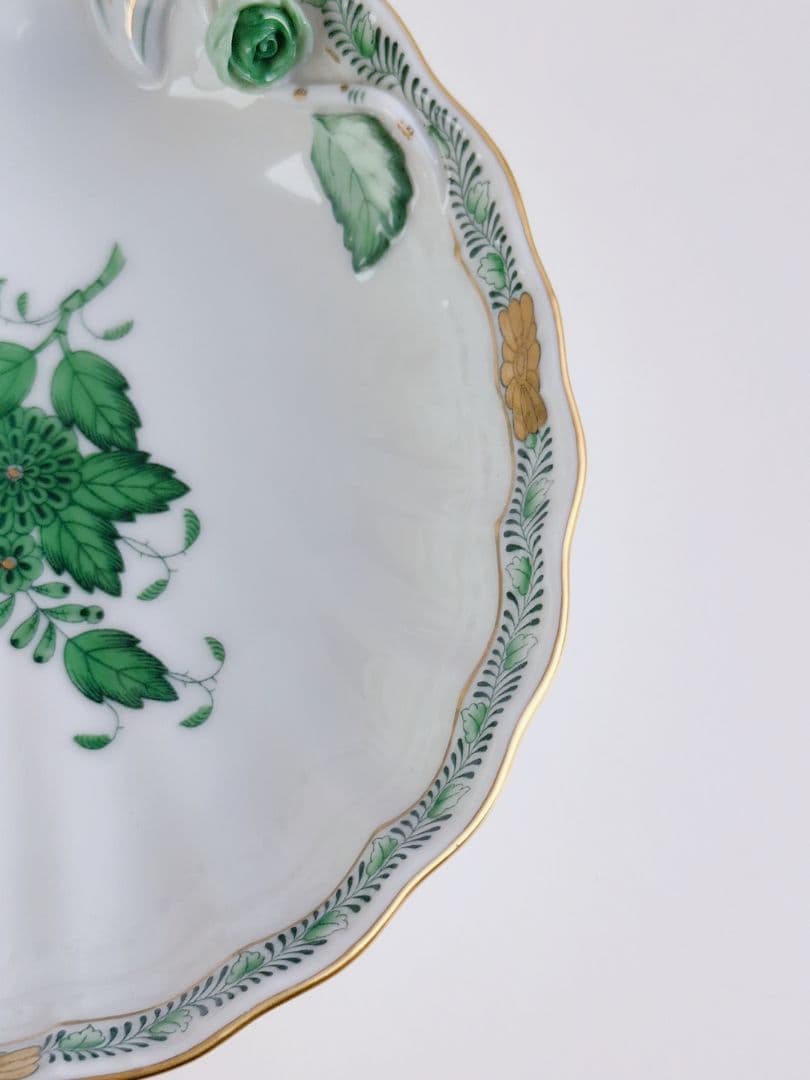 希少品✩ ヘレンド　アポニー・グリーン　シェルディッシュ