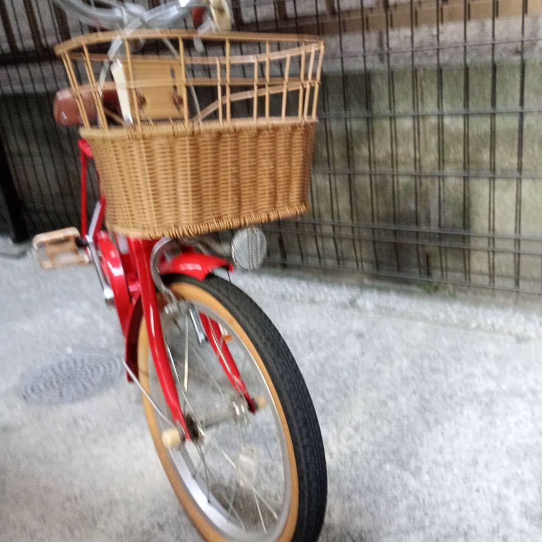 ブリジストン 幼児用自転車 HACCHI 16インチ バスケット付き 赤