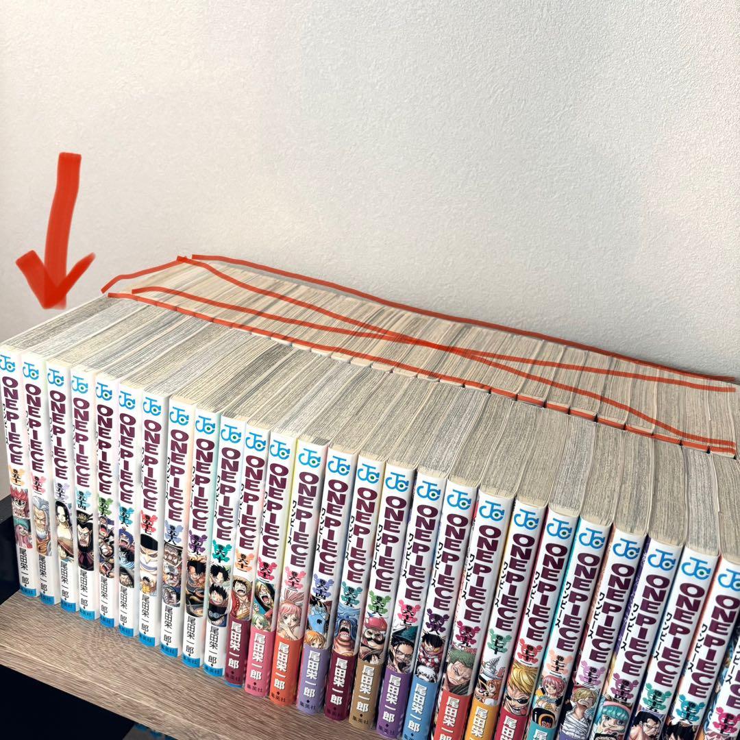 全巻新品購入品/ワンピース漫画51〜105巻セット +千巻付き 一部帯/冊子あり