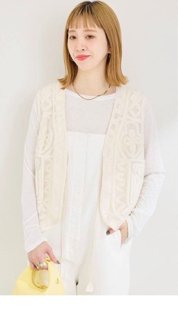 【新品】b.c stockメッシュ刺繍ベスト
