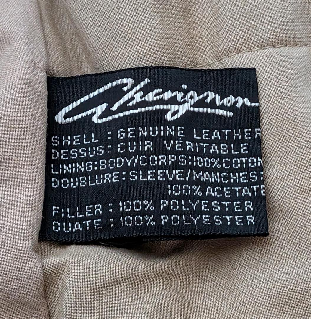 CHEVIGNON　レザージャケット　ブラック　L　古着