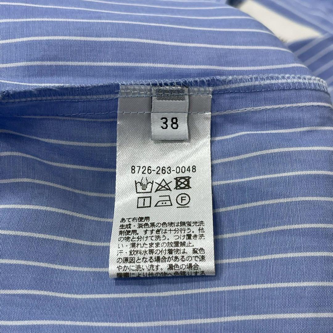 美品 AEWEN MOTOPH 日本製 長袖 ひざ丈 シャツ ワンピース 38
