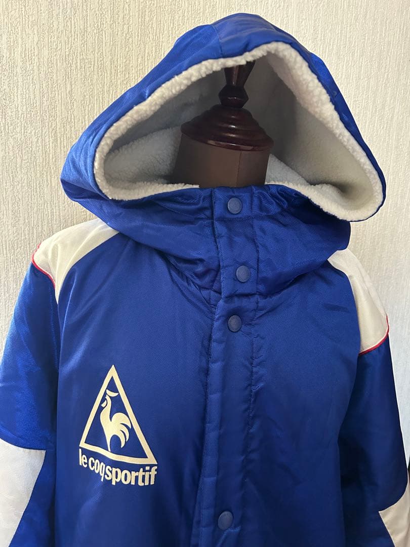 ルコックスポルティフ　ベンチコート　ロングコート　メンズ　ブルー　青　ボア
