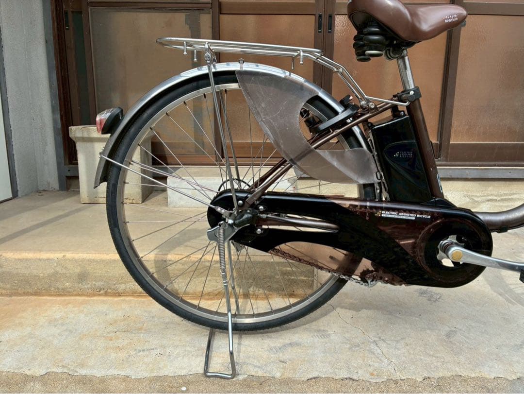 電動自転車　№8567 パナソニック ビビDX 26インチ 茶色