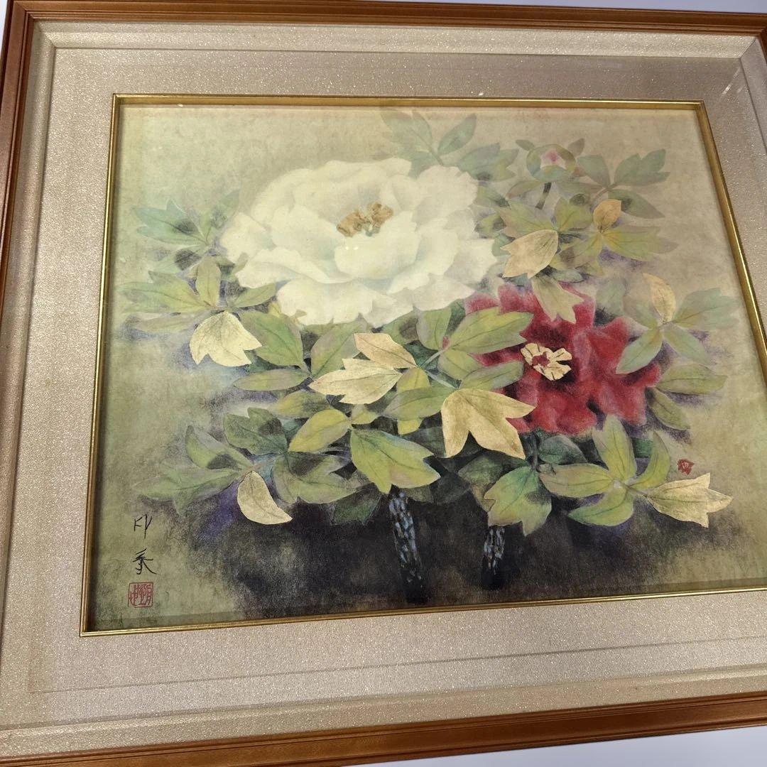 も*ん様 業者買取品！高級！堂本印象花絵画！
