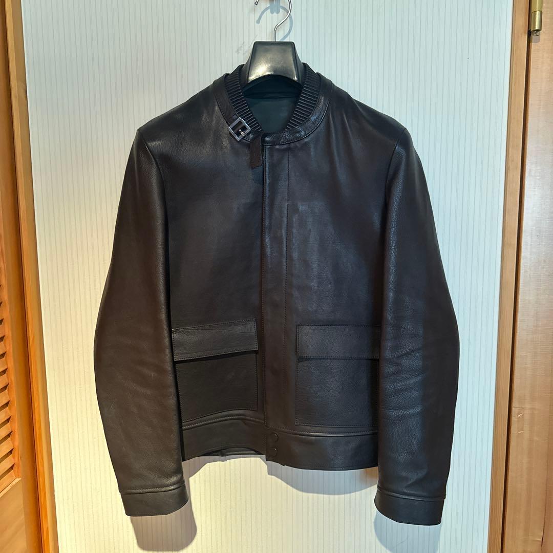 BALENCIAGAバレンシアガ　ダークブラウン レザージャケット