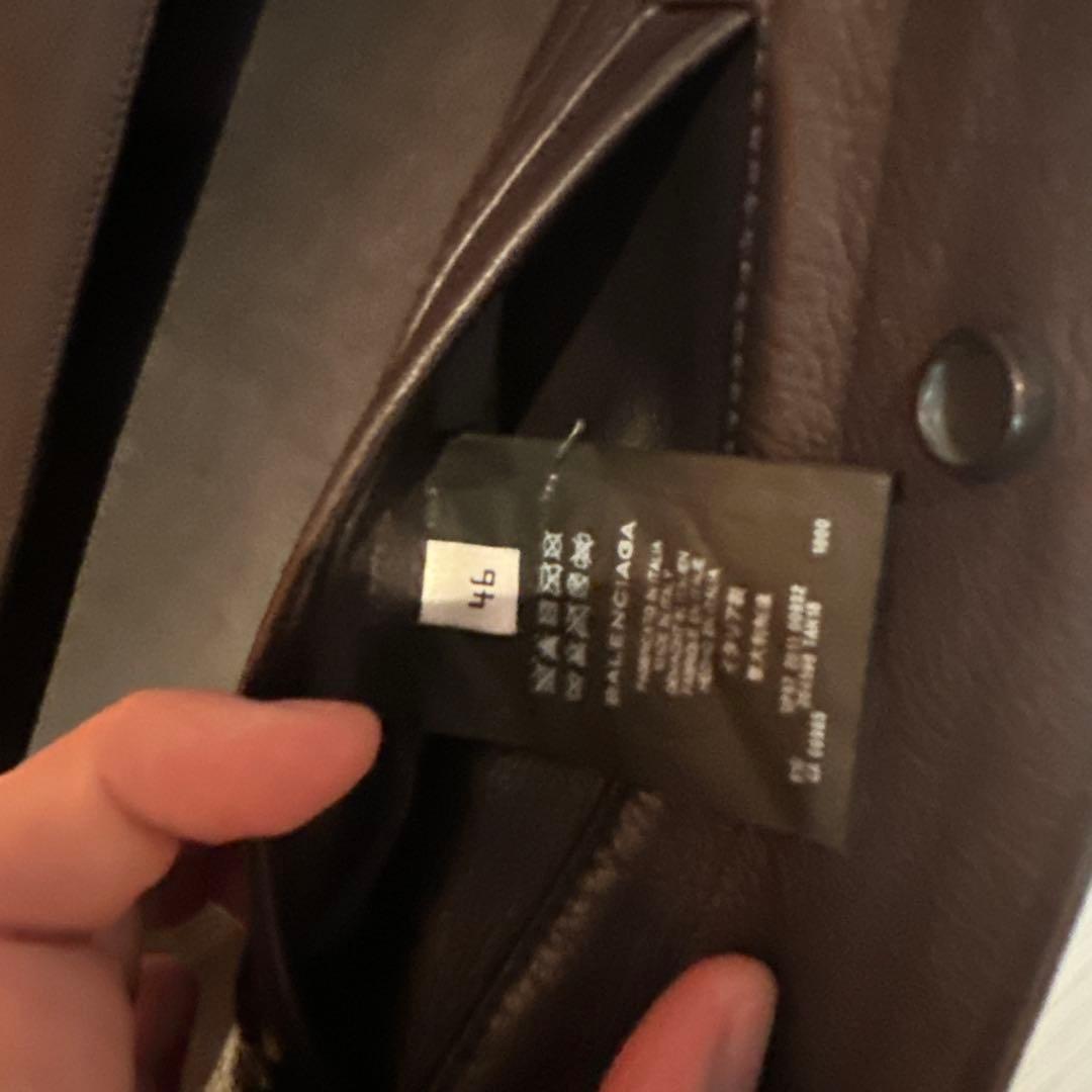 BALENCIAGAバレンシアガ　ダークブラウン レザージャケット