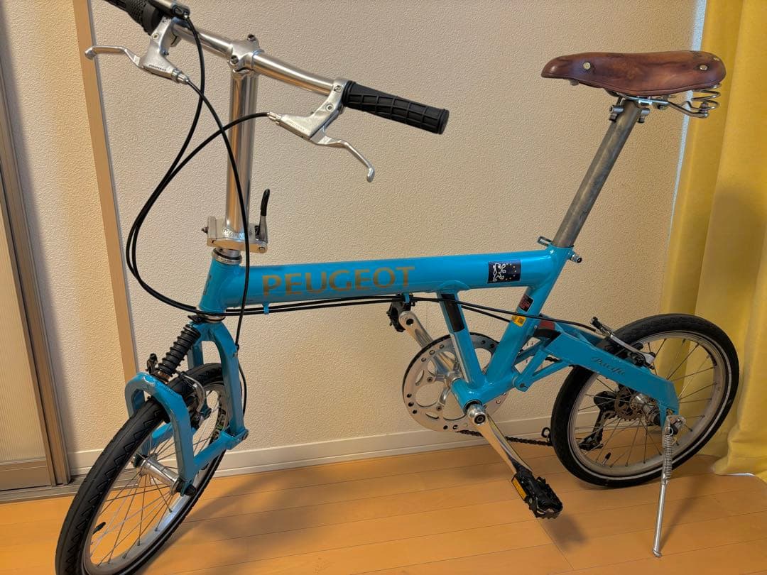 PEUGEOT 折りたたみ自転車 青