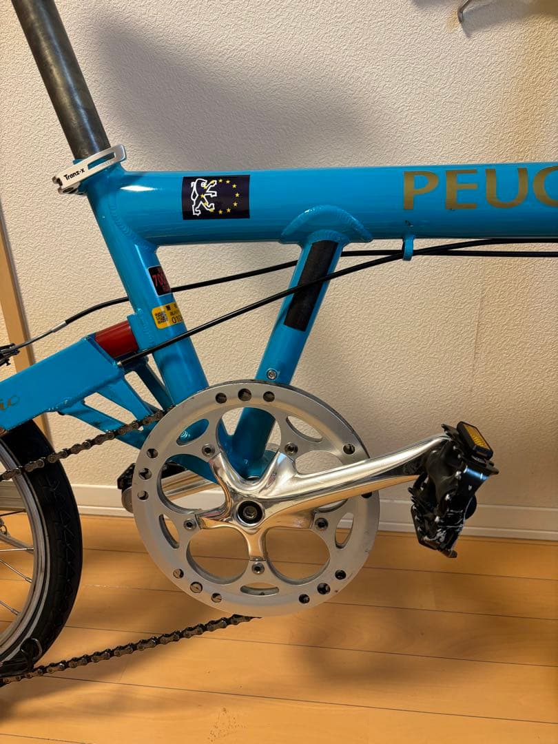 PEUGEOT 折りたたみ自転車 青