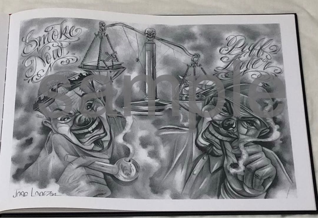 タトゥー　TATTOO 刺青 デザイン　下絵　チカーノ　フラッシュ【超入手困難】