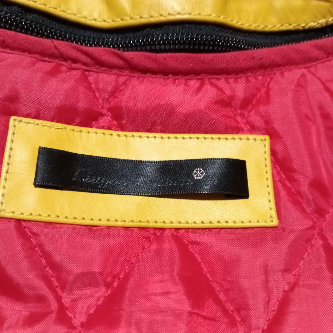 Liugoo Leathers イエロー レザー ライダースジャケット ライナー