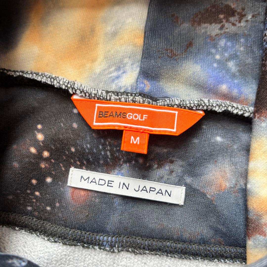 BEAMS GOLF ビームスゴルフ 宇宙プリントフード付きパーカー 総柄 M