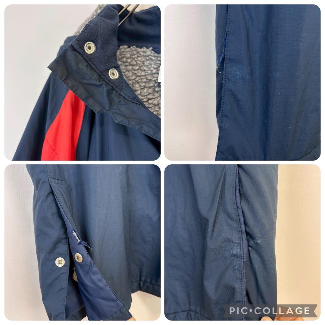 ◆ナイキ【S】ベンチコート フード付きロングアウター 刺繍ロゴ サッカー 冬服