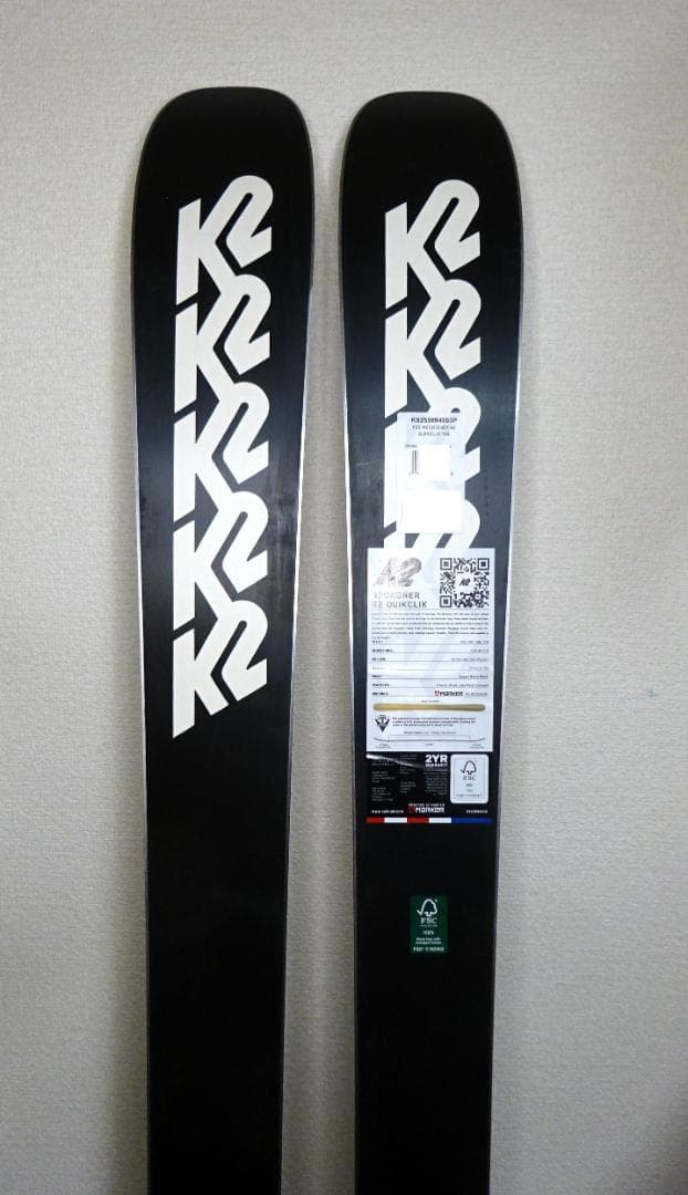 未使用 K2 RECKONER 92 ビンディング付 パウダー ツリーラン　BC
