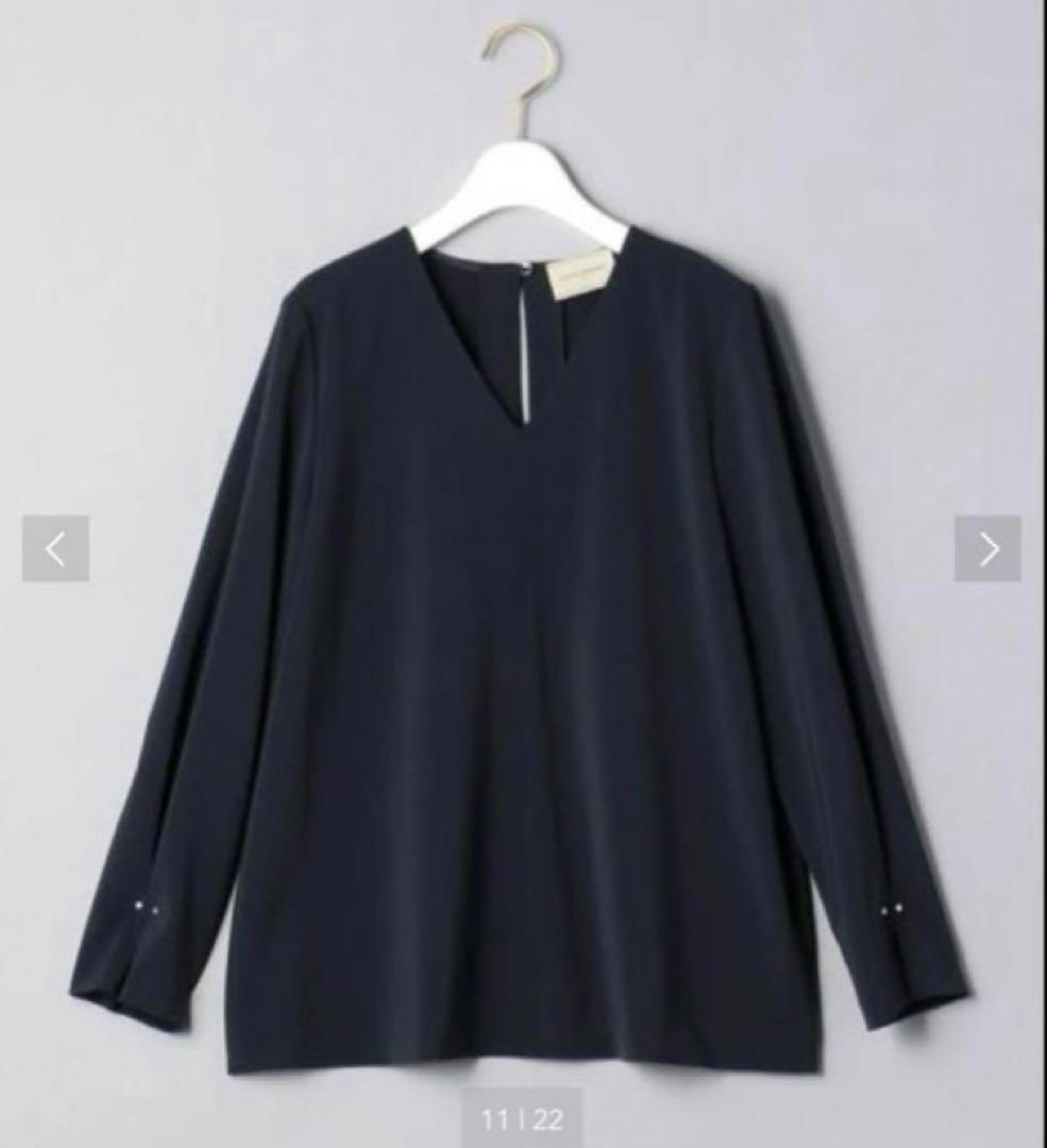 ユナイテッドアローズ　長袖ブラウス ネイビー UNITED ARROWS 新品