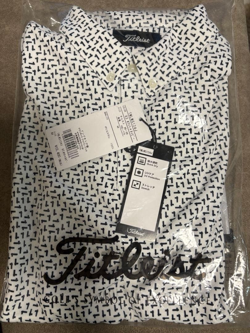 Titleist パターンプリント ポロシャツ Mサイズ