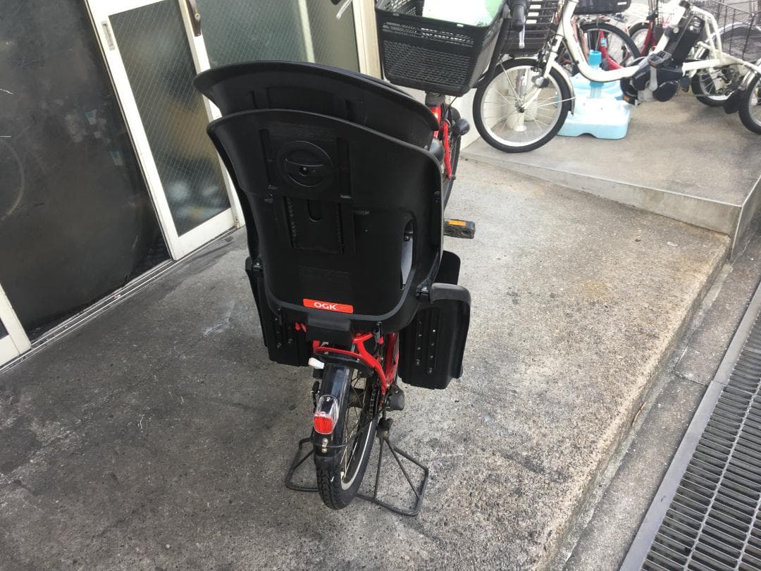 地域限定送料無料　キッスミニ　子供乗せ　15,4AH　赤　神戸市　電動自転車