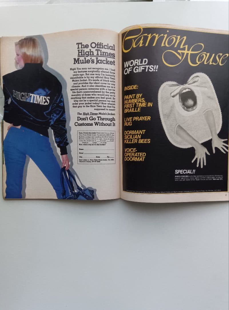 80s/VINTAGE/HIGH−TIMES/MAY/1981/洋雑誌。