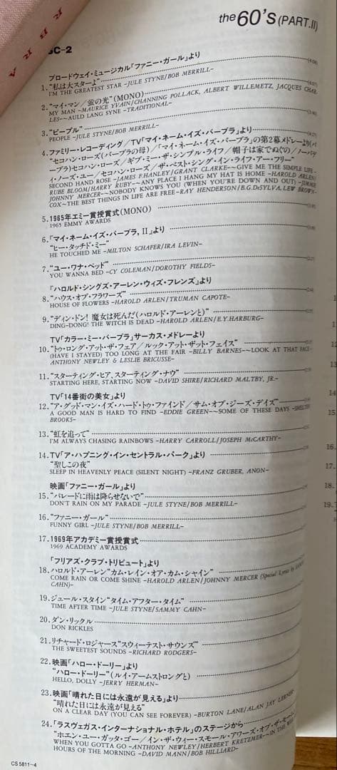 バーブラストライサンド4CDBOXセットJust for the record