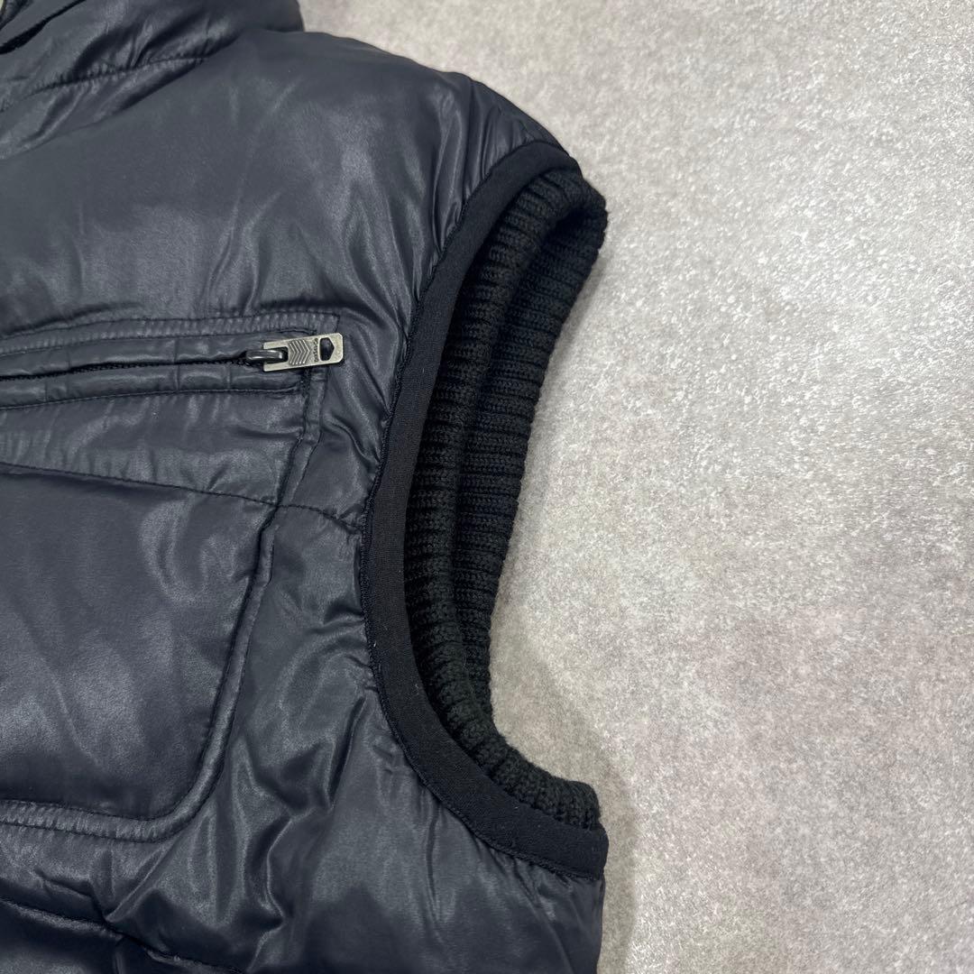DIESEL ディーゼル ダウンベスト フルジップ ドローコード ブラック M