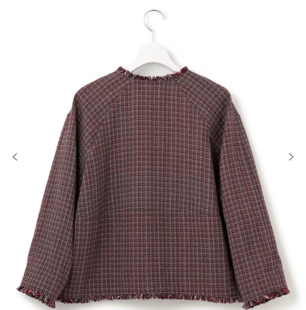 23区　ツイーディーカラーミックス ノーカラー ジャケット　サイズ40 （L）