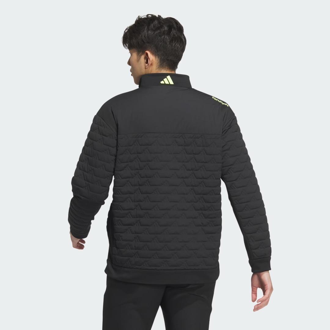 【XL】秋冬 アディダス ゴルフ コードカオス 中綿 キルトジャケット 黒