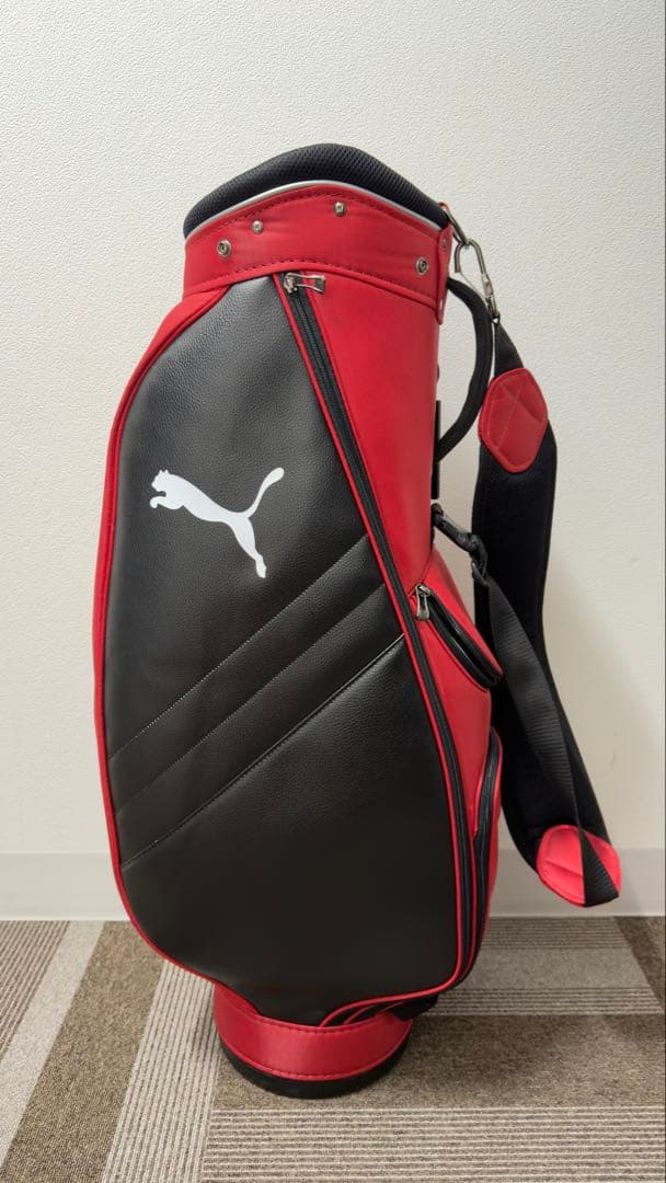 PUMA キャディバッグ 赤黒＋ボール、ティー、カウンター