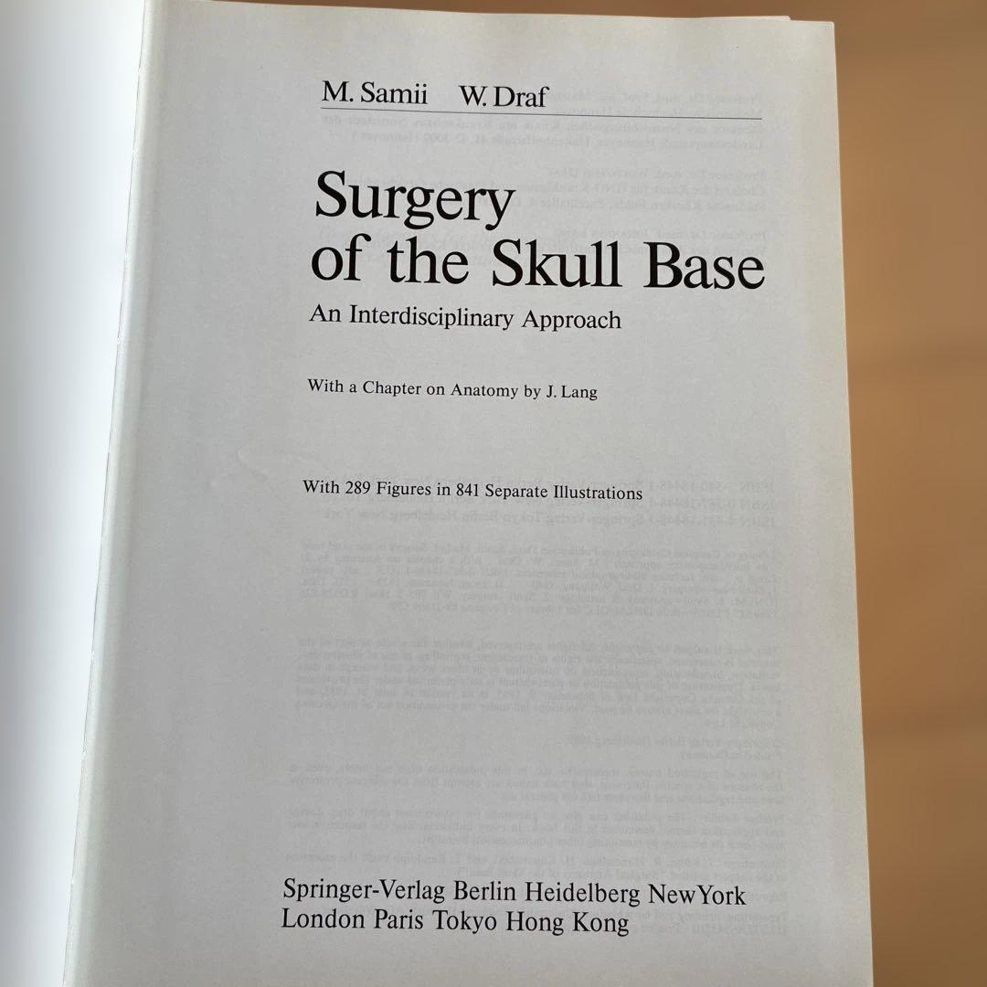 健康・医学 Surgery of the Skull Base