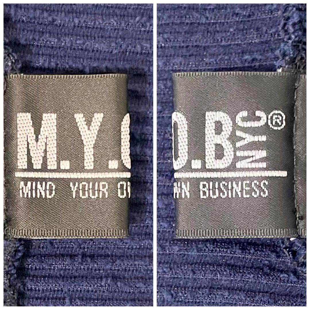 M.Y.O.B NYC MYOB コーデュロイ 変形 短丈 パーカー ペイント