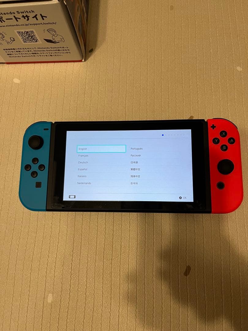 Nintendo Switch 青/赤 本体　SDカード付