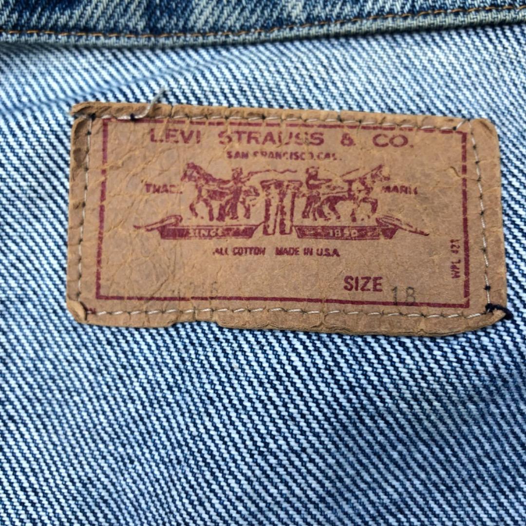 ビンテージ レア　Levi's Denim Jacket USA製　ボタン刻印無