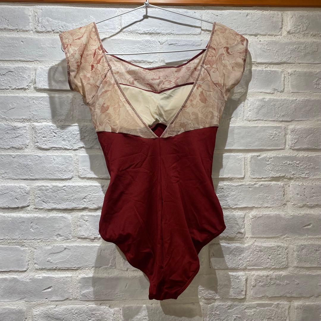 チャコット Chacott バレエ　レオタード　フレンチスリーブ　M レッド