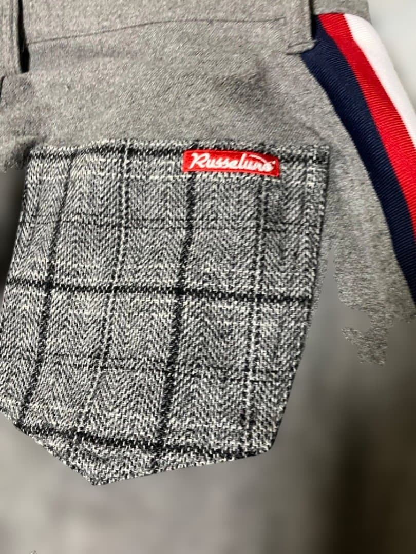 【美品】ラッセルノ ゴルフ パンツ ルチャマスク 刺繍 グレー 0サイズ