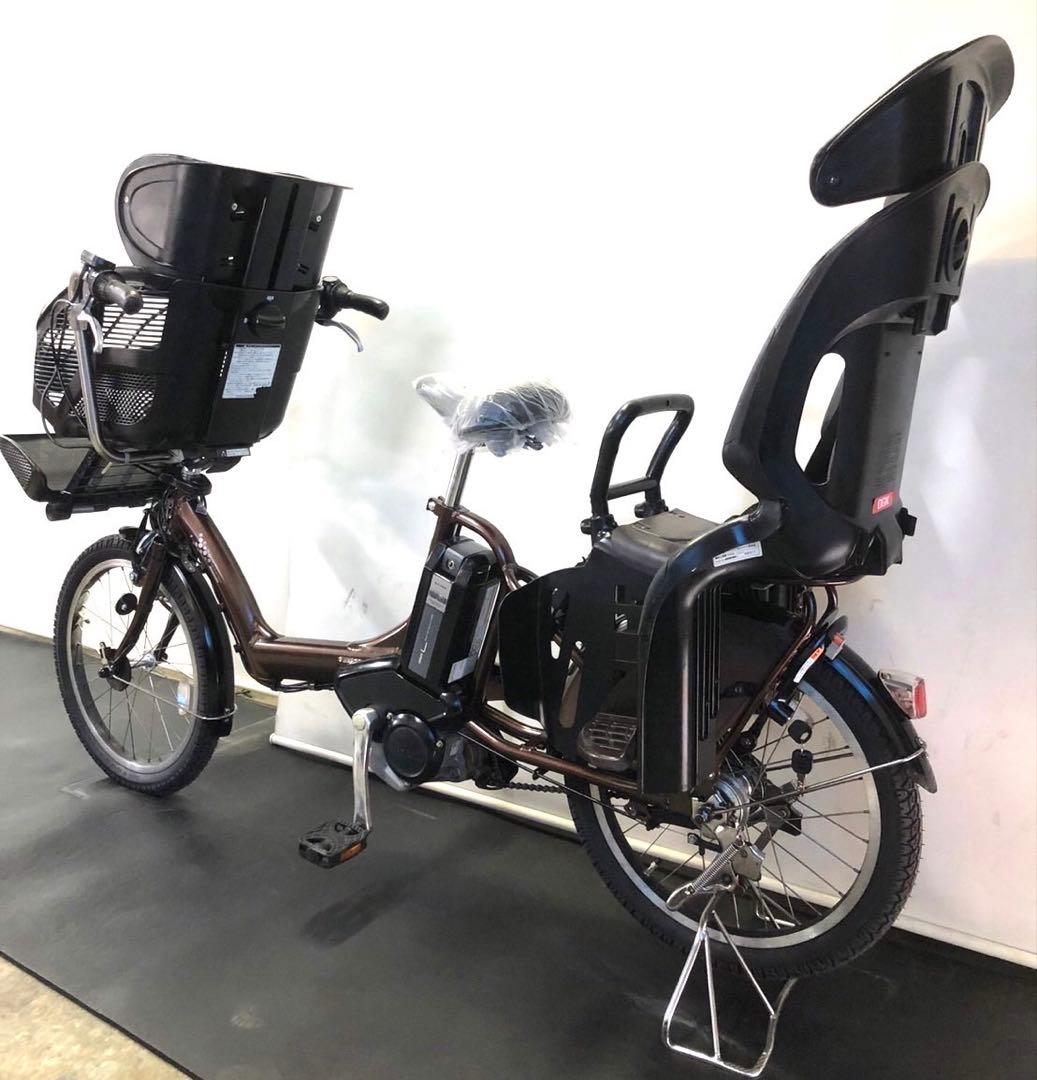 1年保証 送料無料　ブリヂストン　20インチ 子供乗せ　茶色　電動アシスト自転車