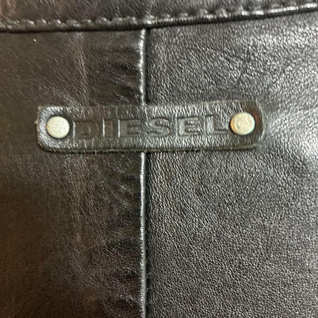 L*o様 激レア！最安値 DIESEL シングルレザージャケット 古着 size