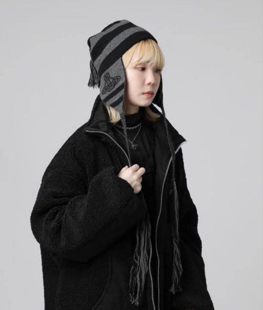 【タグ付】VivienneWestwood ボーダー ニット帽 Beanie