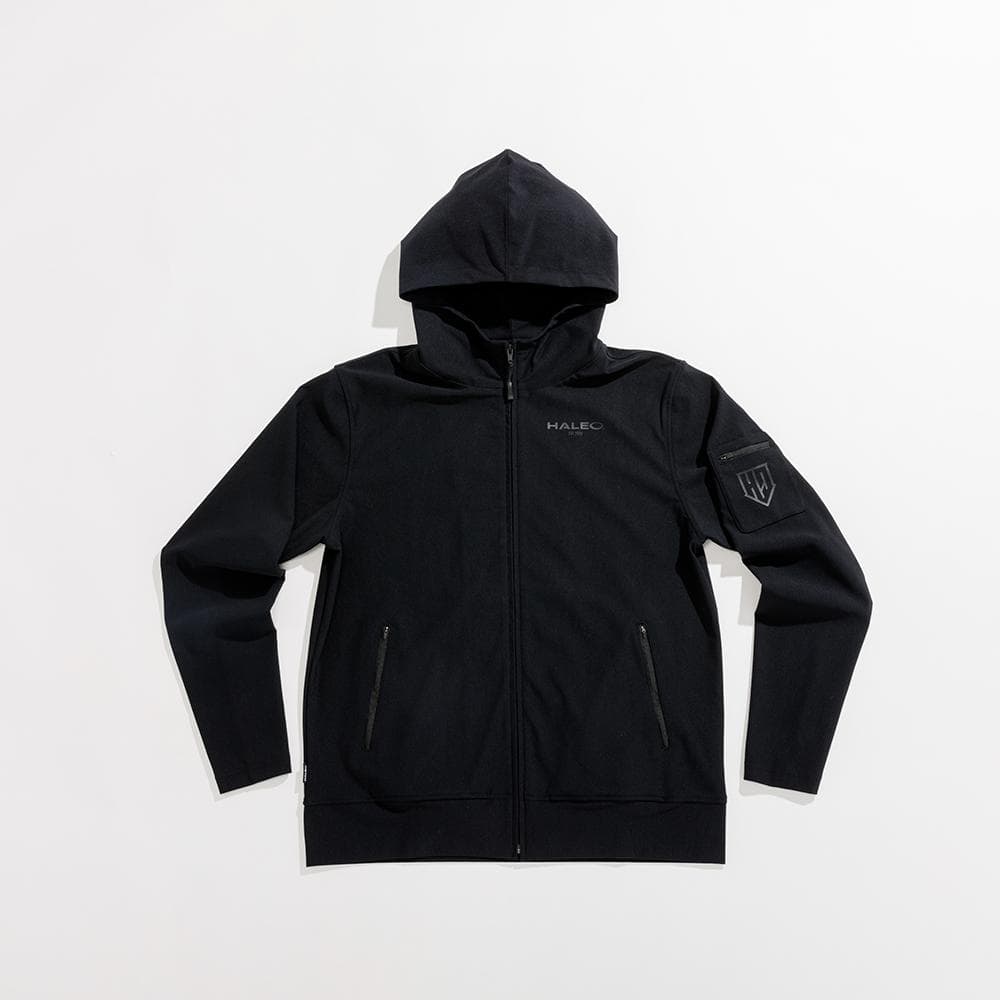 ハレオ カーゴジップフーディー パーカー 黒 ブラック XXL ジム HALEO