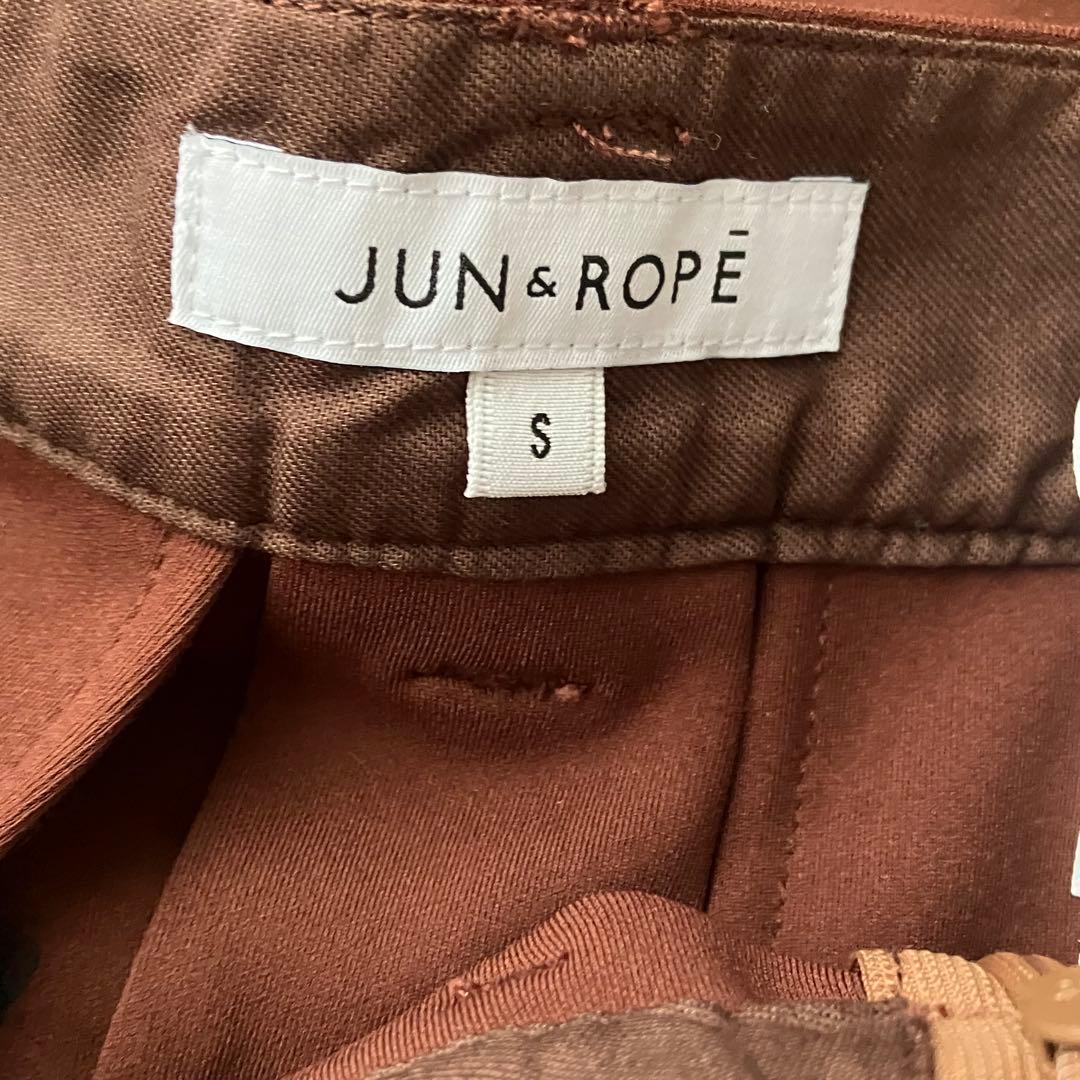 ジュンロペ Jun&rope ダンボールニット フレアスカート ブラウン ゴルフ