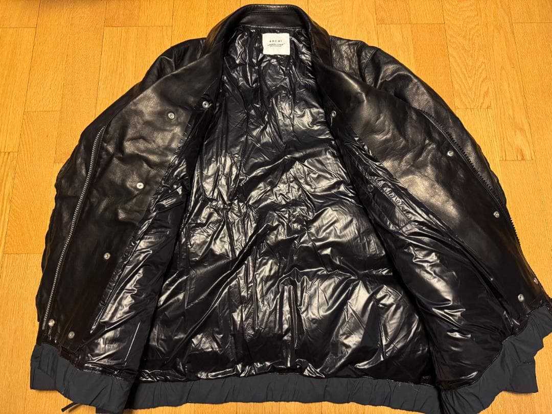 サイズ 4 UNDERCOVER SACAI レザーダウンジャケット