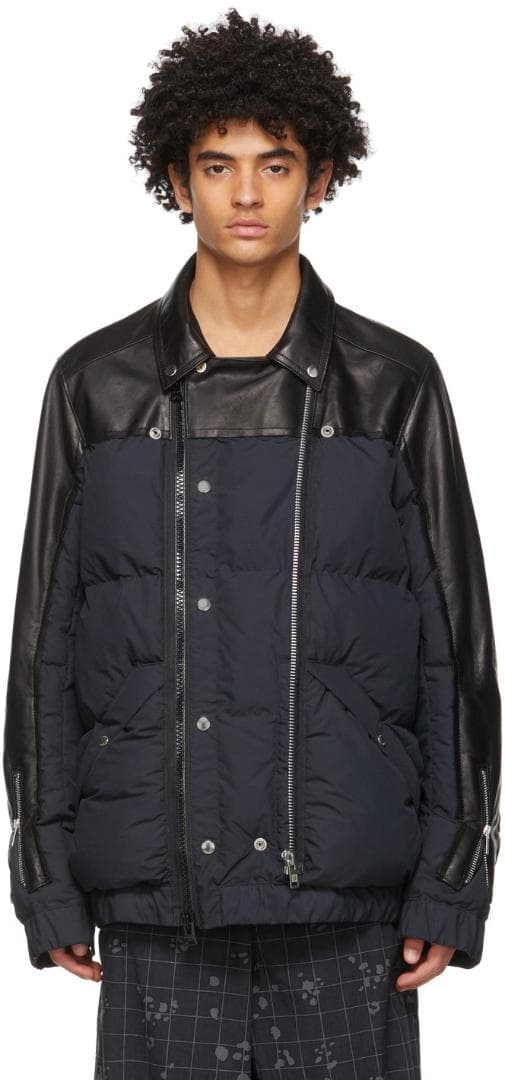 サイズ 4 UNDERCOVER SACAI レザーダウンジャケット