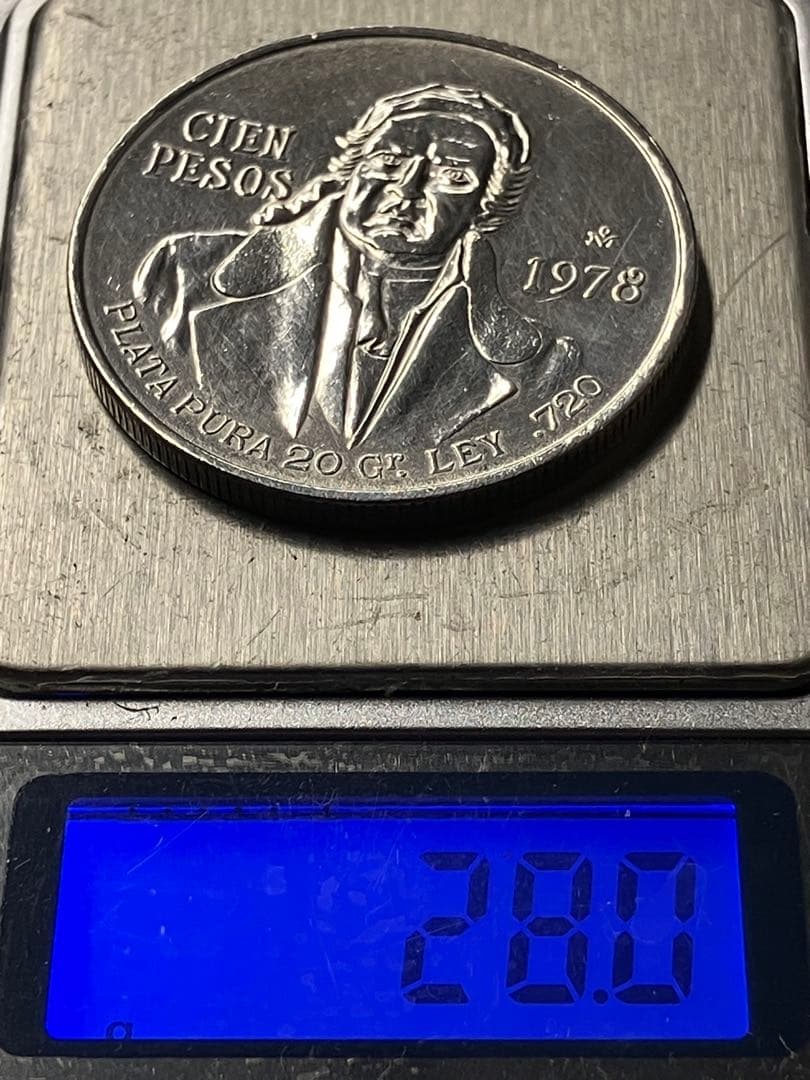 い*み様 メキシコ銀貨　1978年 メキシコ Cien Pesos 硬貨