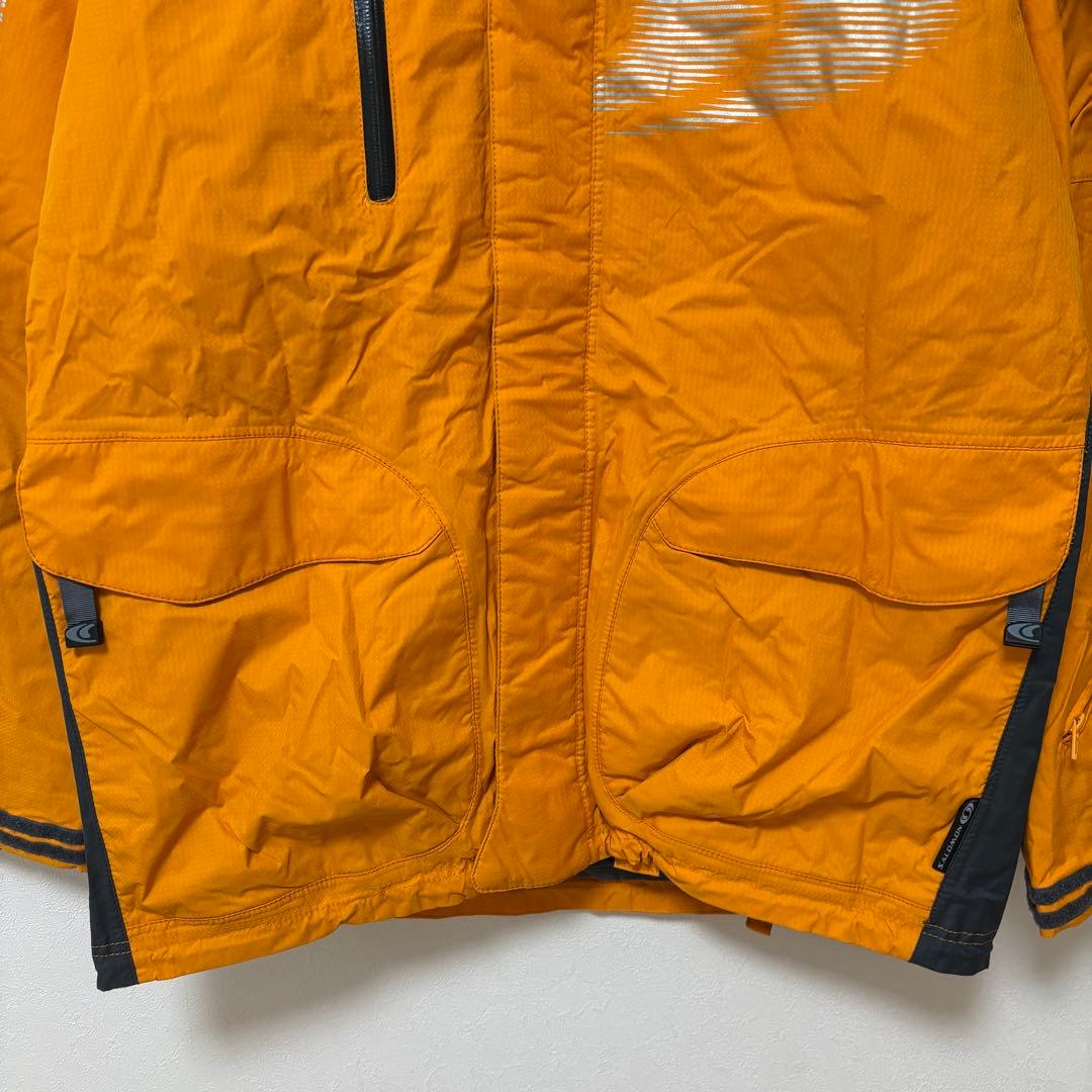 【SALOMONサロモン】ナイロンスキージャケット　オレンジ　旧ロゴ　M～L