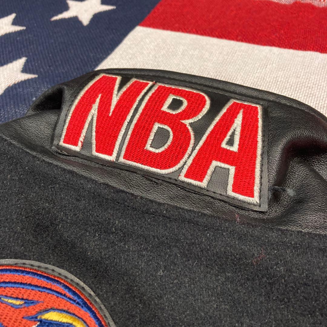 【超希少】90s NBA ジェフハミルトン 襟高 スタジャン ウール 韻マン