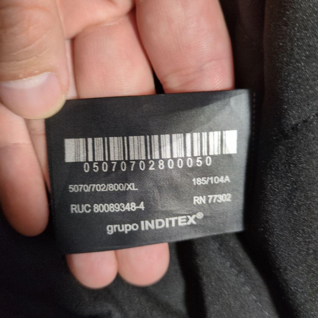 ZARA ボア襟付きブラックレザージャケット XL