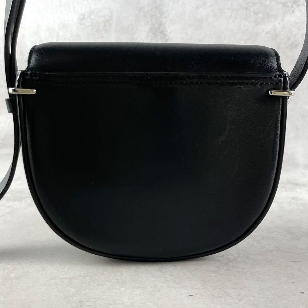 美品/保存袋付 フィリップリム レザー ショルダーバッグ フラップ ブラック