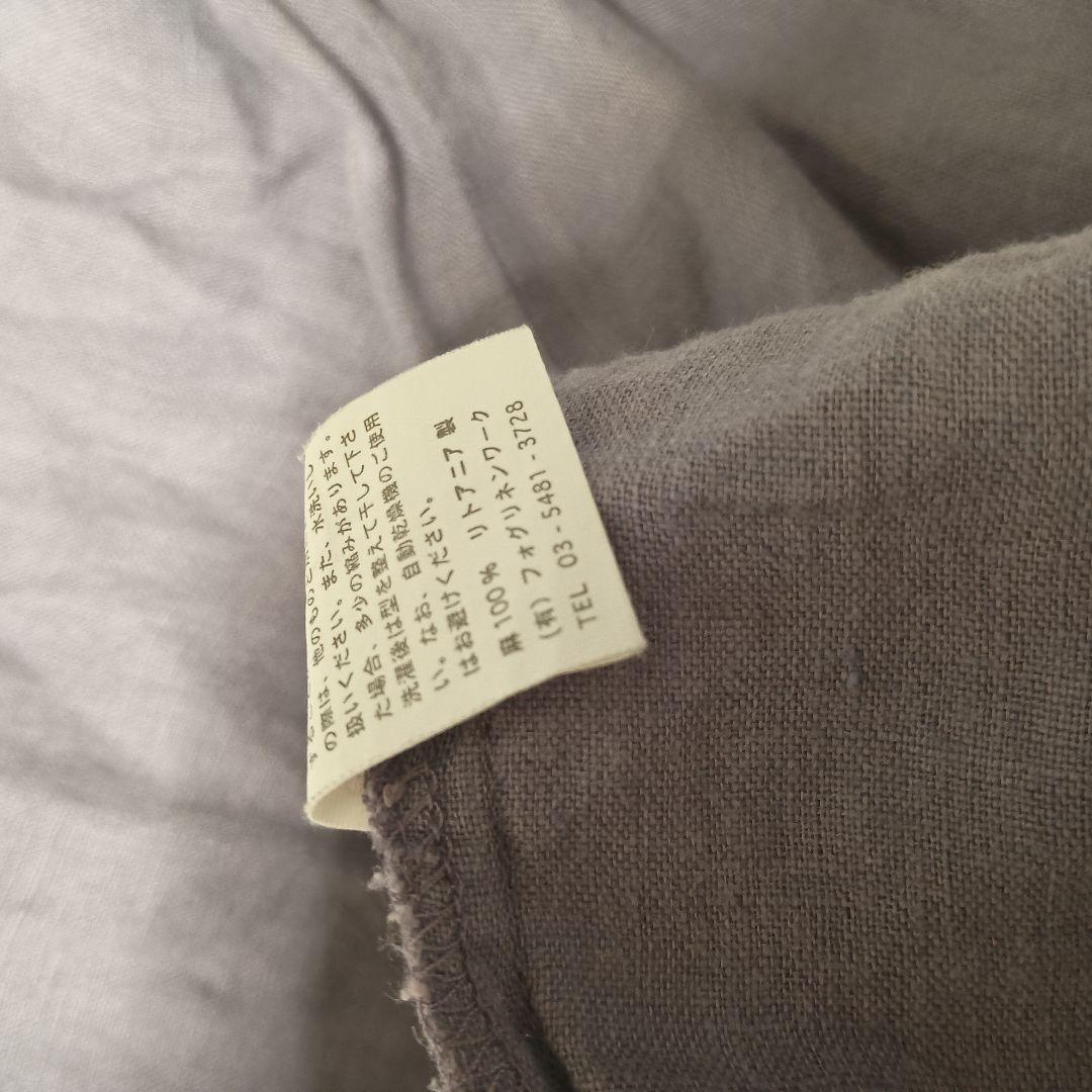 fog linen work ピンタックワンピース シャツ バンドカラー