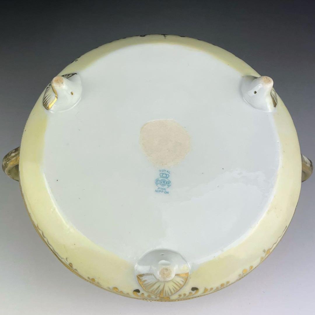 【訳あり】オールドニッポン 約２３cm 金盛り ビスケットジャー クッキージャー