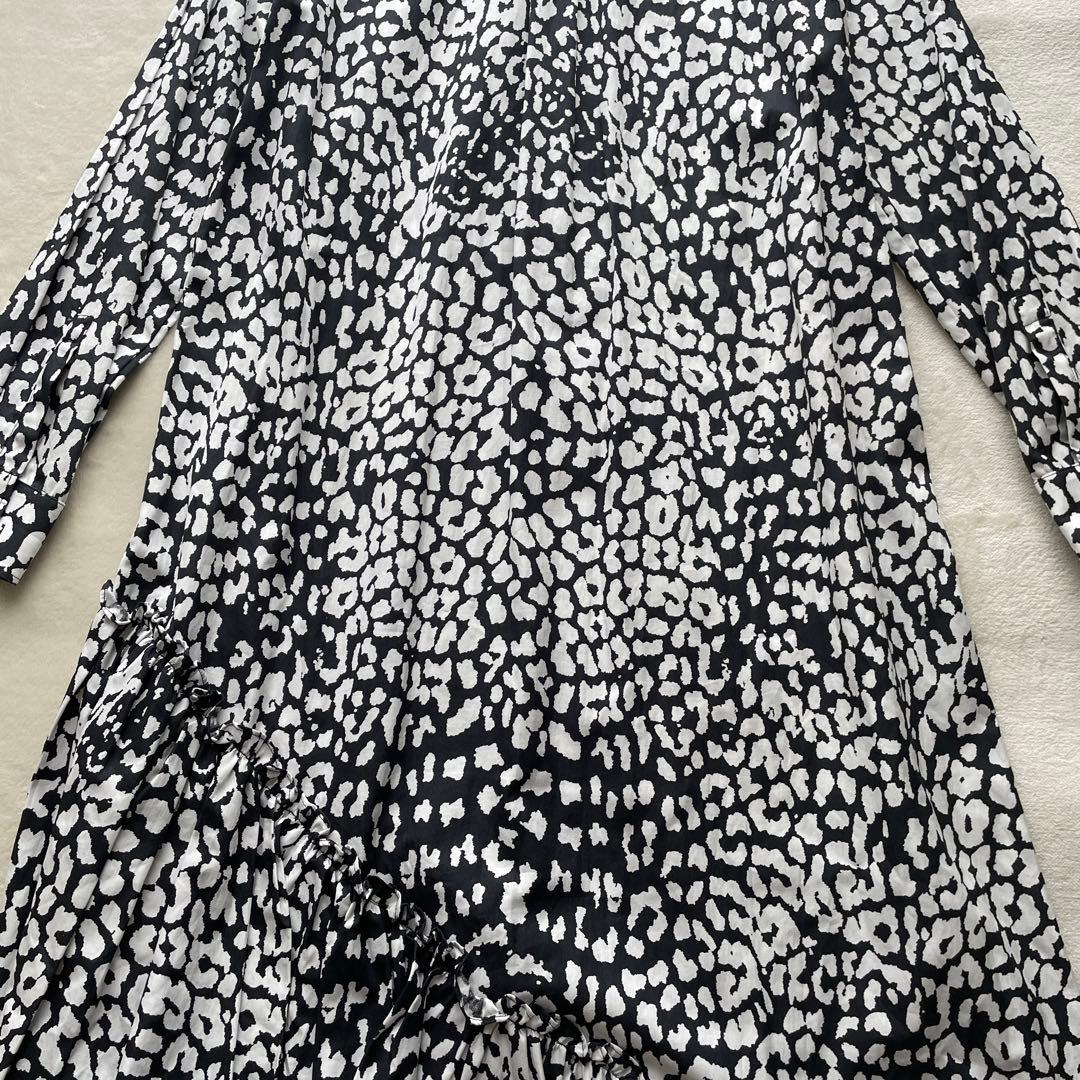 【訳あり】 美品 近年 MaxMara ティアードワンピース 白タグ 42 XL
