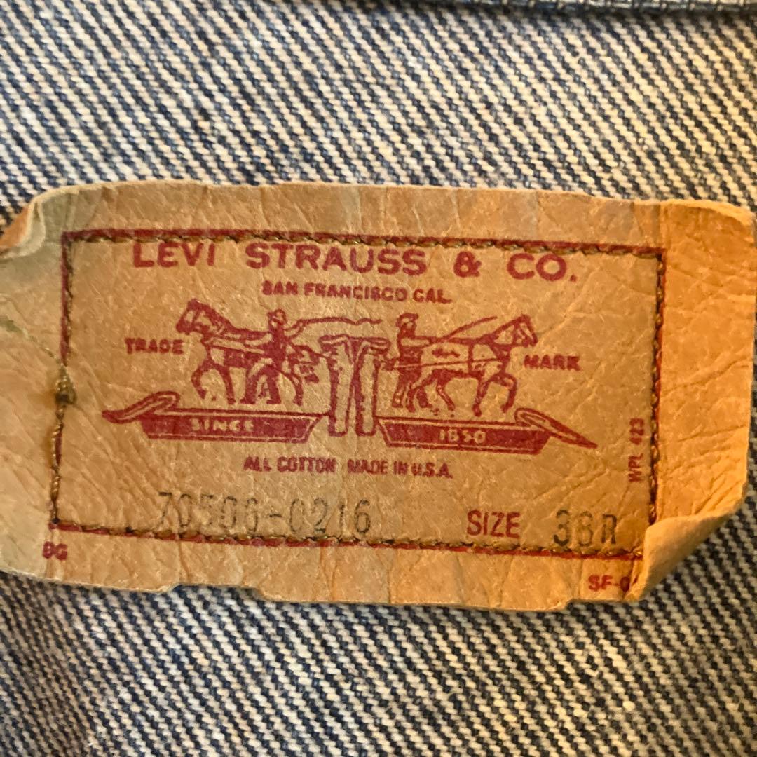 【美品】濃紺！貴重 Levi's Gジャン 70506-0216 USA
