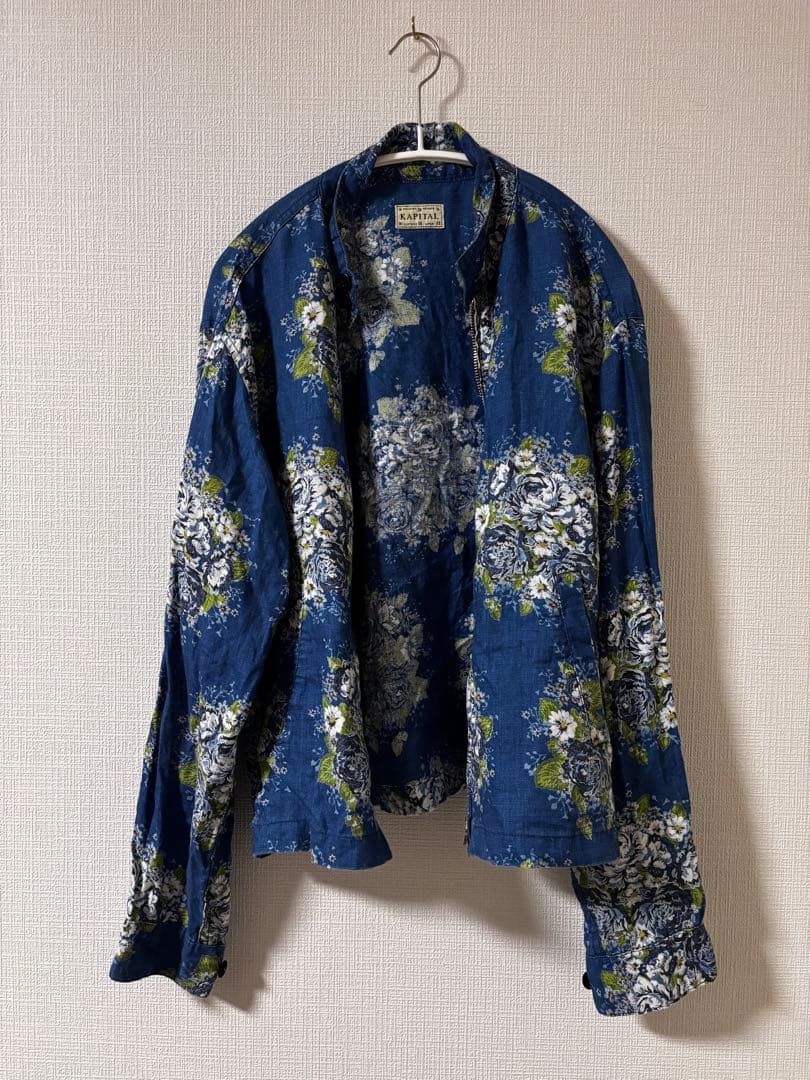 KAPITAL リネンフラワープリント ブルゾン